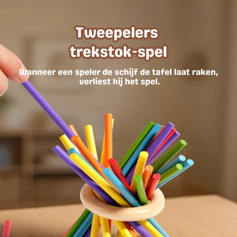Wooden Tower Game with Colored Sticks and Balls Balance Toy - Image 5