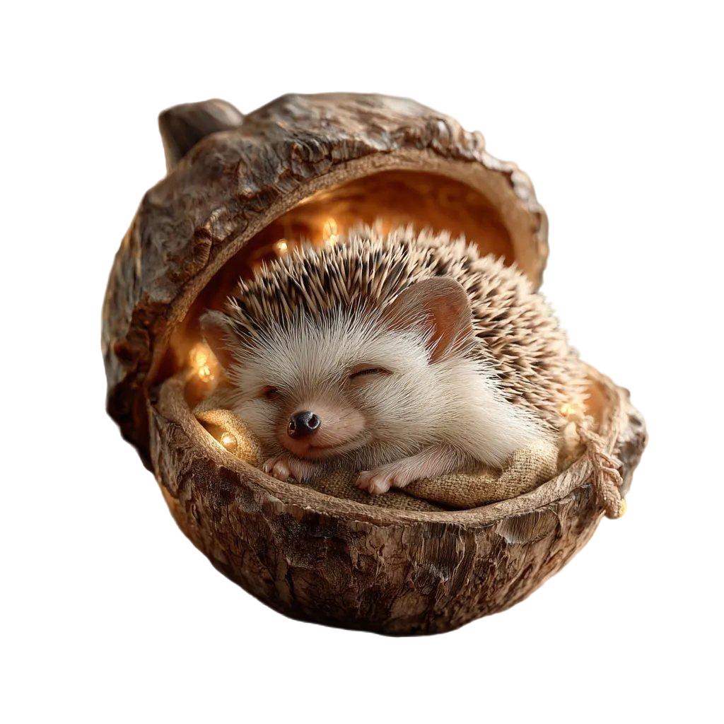 Woodland Animal Ornament Resin Acorn LED Hanging Christmas Gift - Image 4
