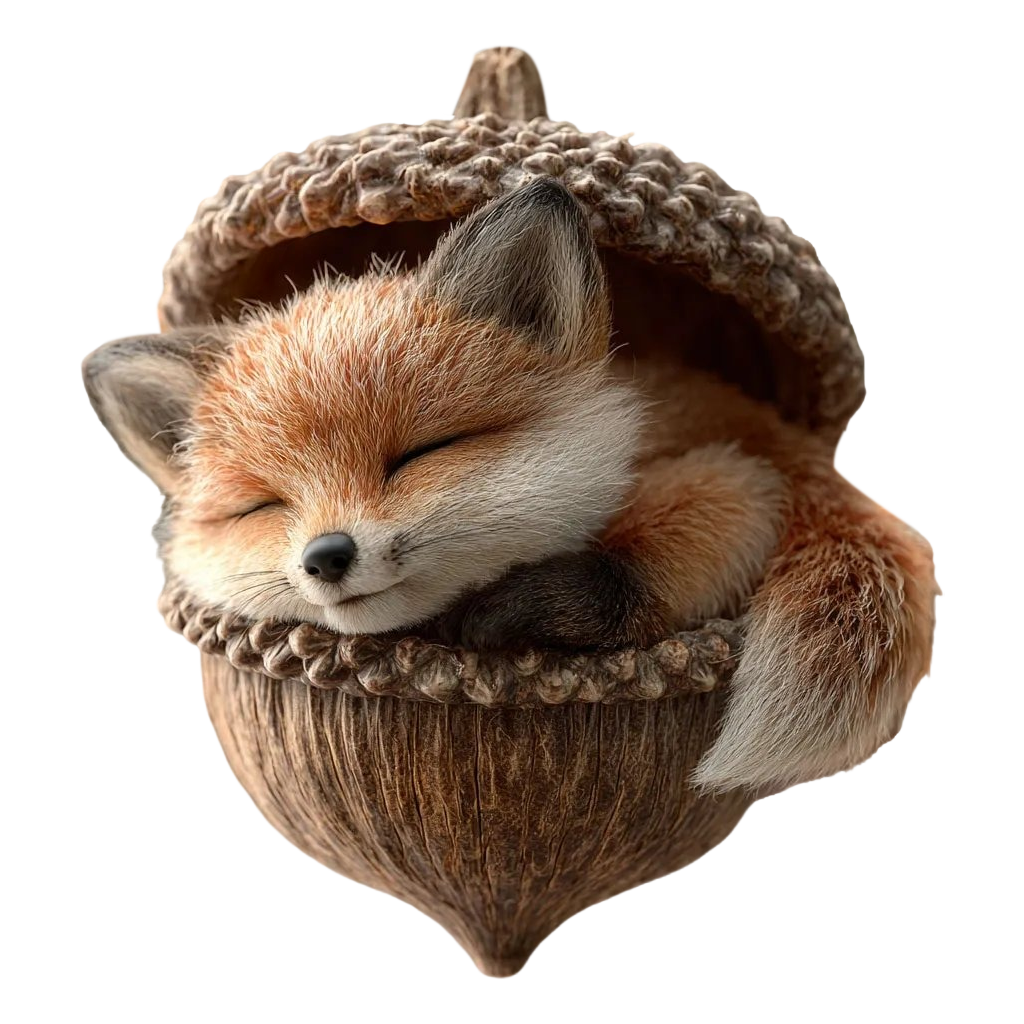 Woodland Animal Ornament Resin Acorn LED Hanging Christmas Gift - Image 5