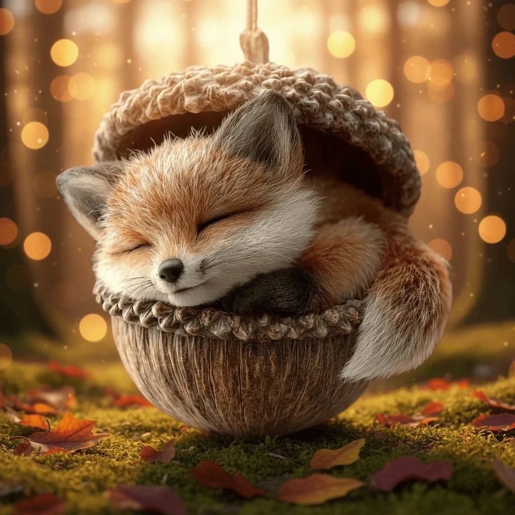 Woodland Christmas Ornaments with Acorn Design and Handmade Rustic Details - Image 6