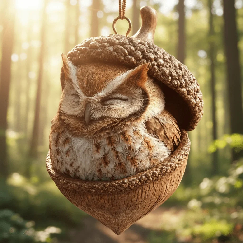 Woodland Christmas Ornaments with Acorn Design and Handmade Rustic Details - Image 7
