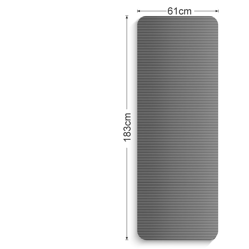 Yoga Mat and Thick Exercise with Non-Slip Ribbed Foam Cushioning 10mm - Image 1