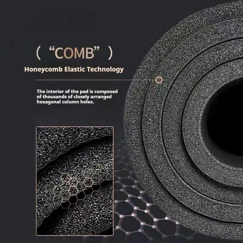Yoga Mat and Thick Exercise with Non-Slip Ribbed Foam Cushioning 10mm - Image 3