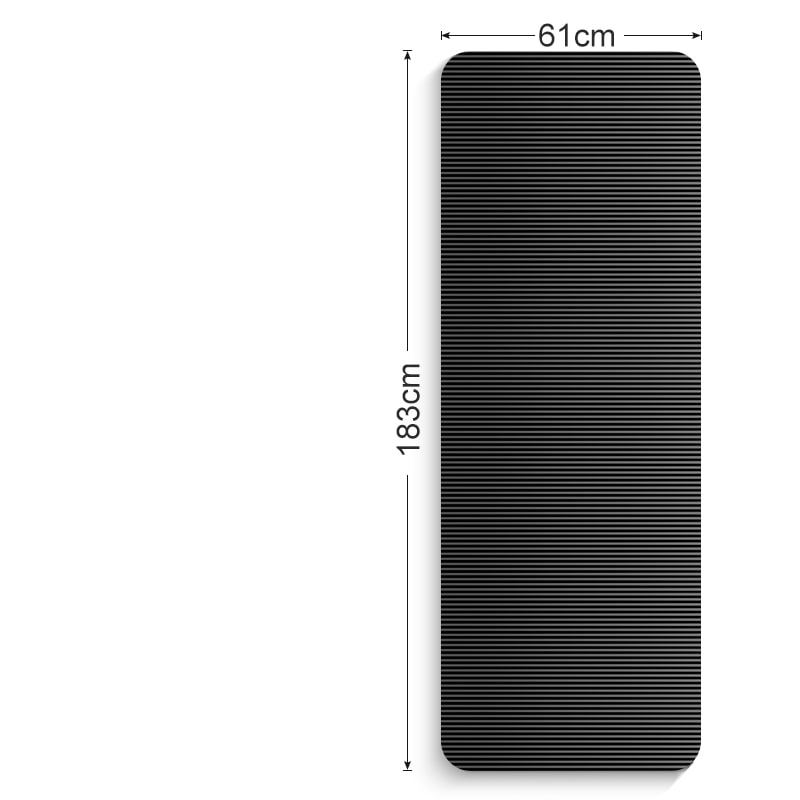 Yoga Mat and Thick Exercise with Non-Slip Ribbed Foam Cushioning 10mm - Image 8