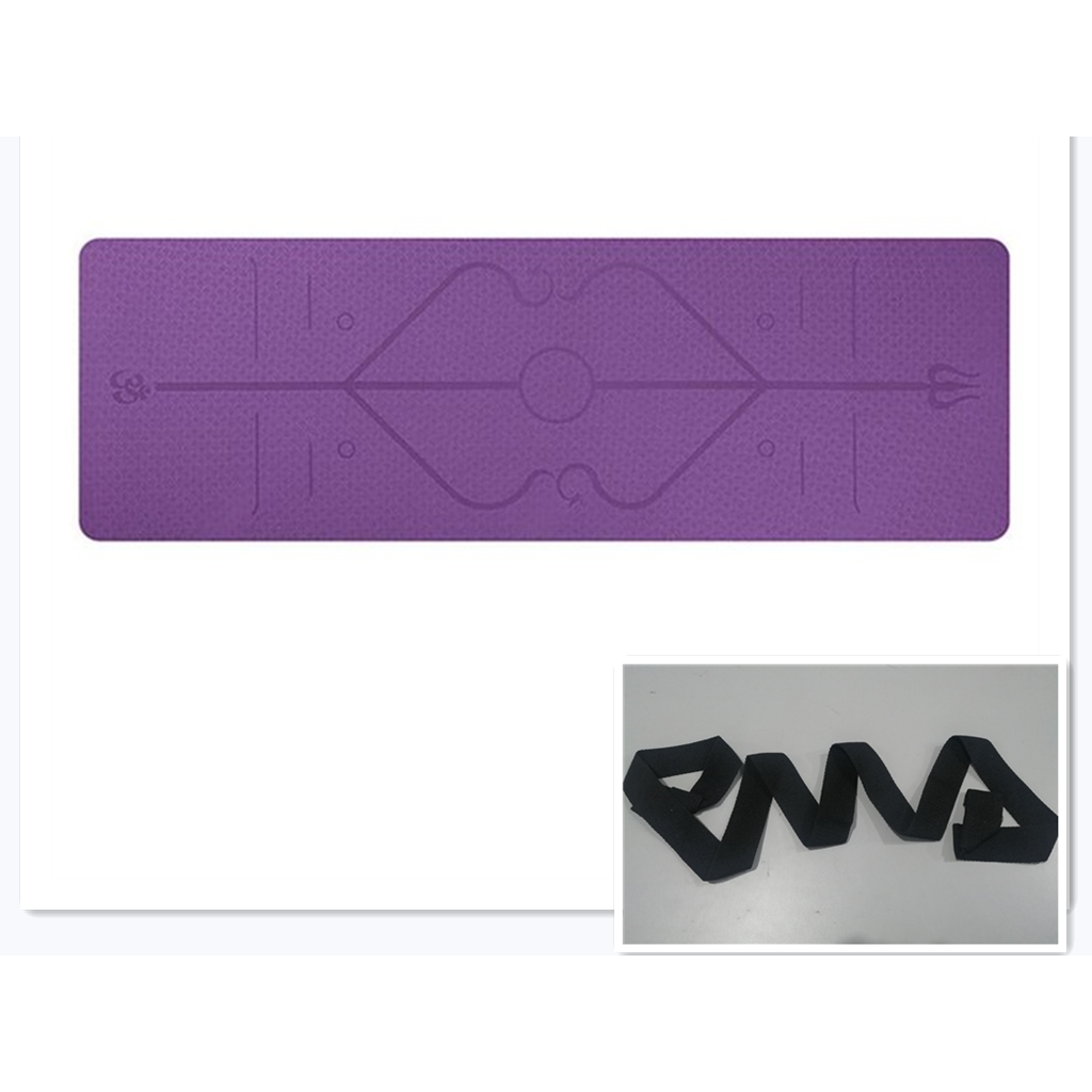 Yoga Mat Folding Exercise with Thick Non-Slip Tpe and Alignment Lines for Beginners - Image 18