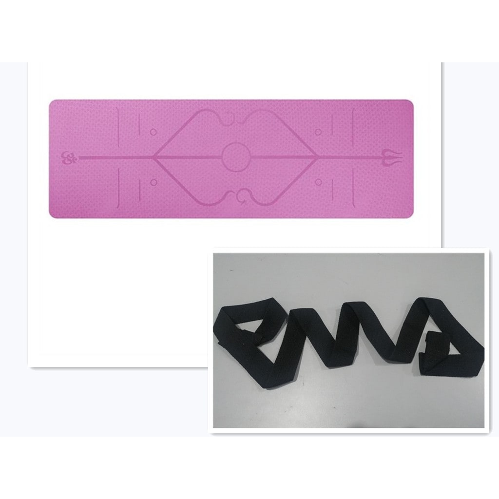 Yoga Mat Folding Exercise with Thick Non-Slip Tpe and Alignment Lines for Beginners - Image 23