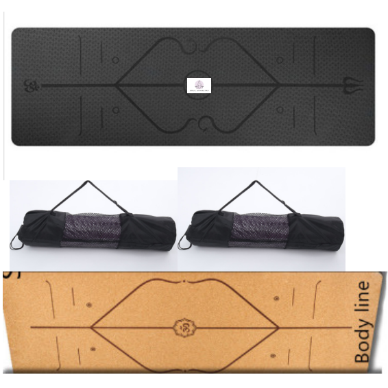 Yoga Mat Folding Exercise with Thick Non-Slip Tpe and Alignment Lines for Beginners - Image 6