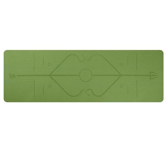 Yoga Mat Folding Exercise with Thick Non-Slip Tpe and Alignment Lines for Beginners - Image 8