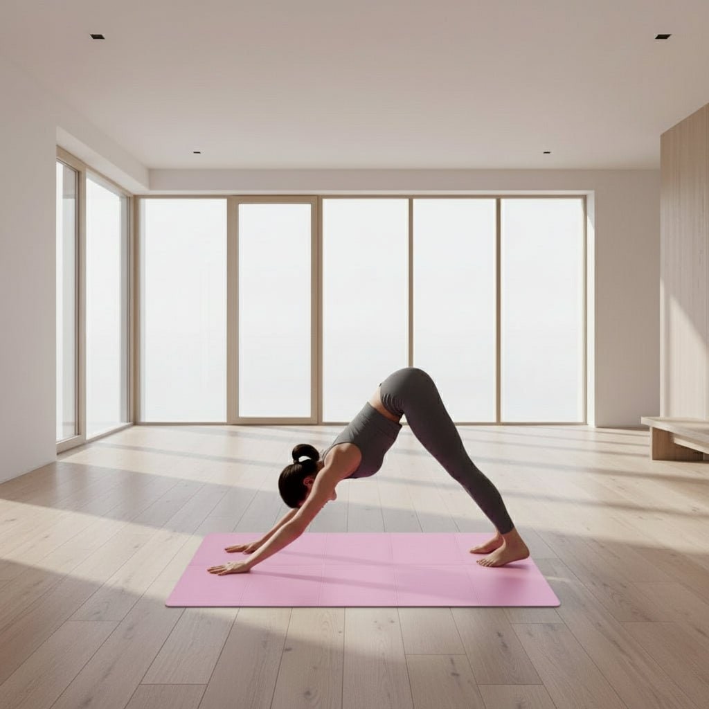 Yoga Mat for Pilates Exercise Foldable Portable Lightweight Non Slip Waterproof - Image 1