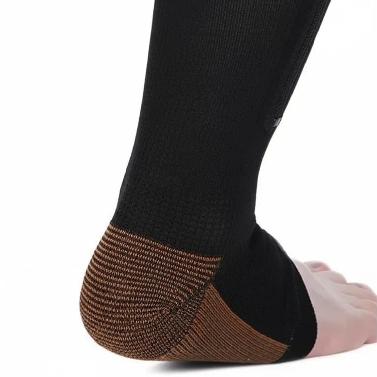 Zipper Compression Socks Knee High Open Toe with Graduated for Travel and Pregnancy - Image 5