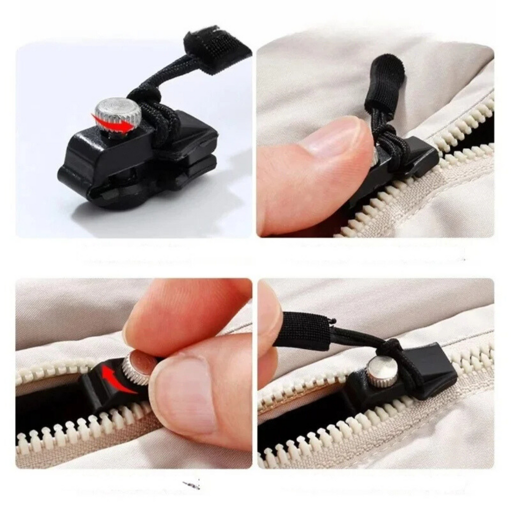 Zipper Slider Replacement Kit for Broken Repair on Jackets and Coats with Universal Thumbscrew Clamp - Image 6